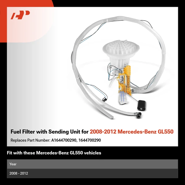 Fuel Filter with Sending Unit for 2008-2012 Mercedes-Benz GL550