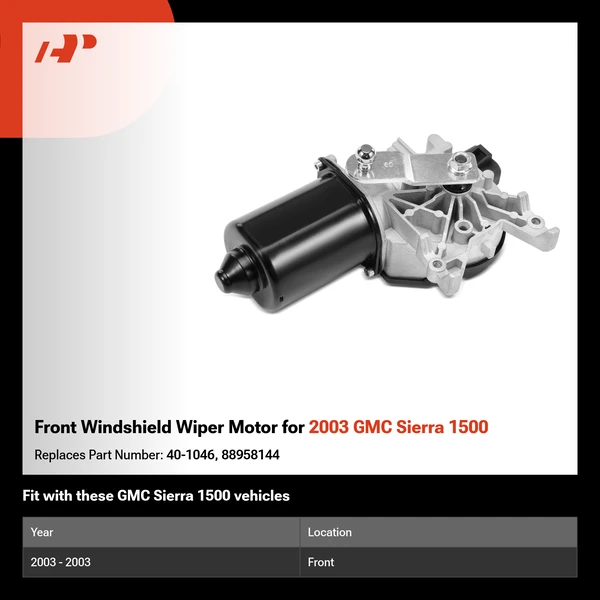 Front Windshield Wiper Motor for 2003 GMC Sierra 1500