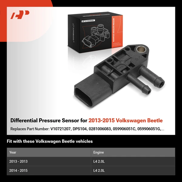 Differential Pressure Sensor for 2013-2015 Volkswagen Beetle