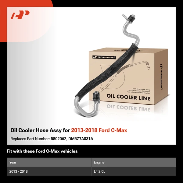 Oil Cooler Hose Assy for 2013-2018 Ford C-Max