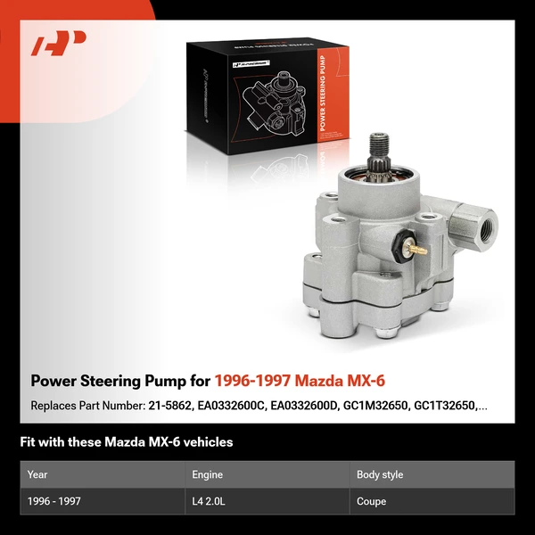 Power Steering Pump for 1996-1997 Mazda MX-6