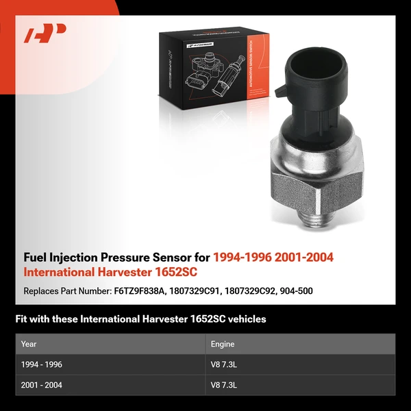 Fuel Injection Pressure Sensor for 1994-1996 2001-2004 International Harvester 1652SC