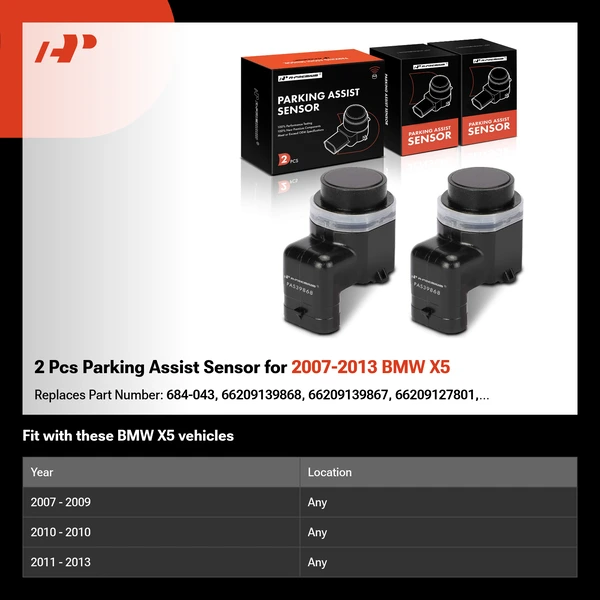 2 Pcs Parking Assist Sensor for 2007-2013 BMW X5