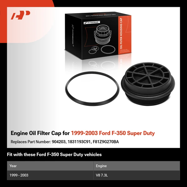 Engine Oil Filter Cap for 1999-2003 Ford F-350 Super Duty