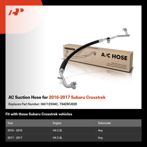AC Suction Hose for 2016-2017 Subaru Crosstrek