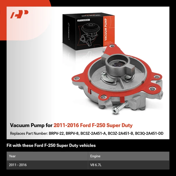 Vacuum Pump for 2011-2016 Ford F-250 Super Duty