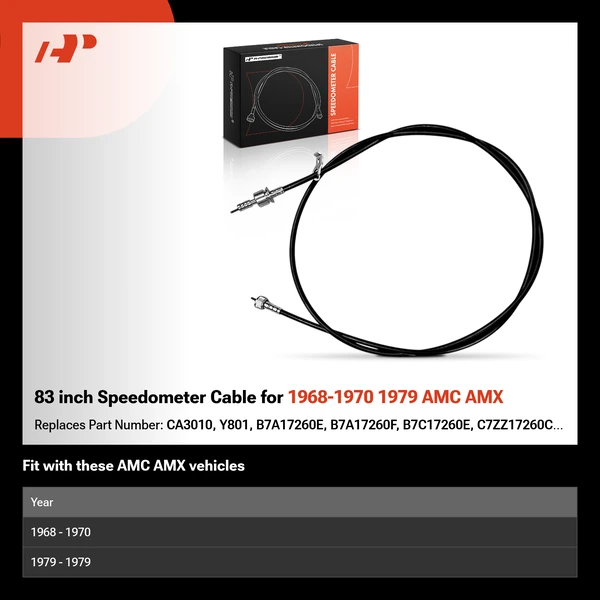 83 inch Speedometer Cable for 1968-1970 1979 AMC AMX