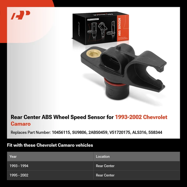 Rear Center ABS Wheel Speed Sensor for 1993-2002 Chevrolet Camaro