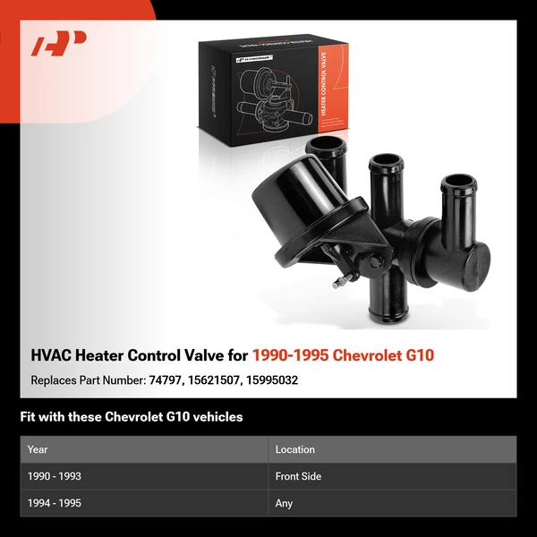 HVAC Heater Control Valve for 1990-1995 Chevrolet G10
