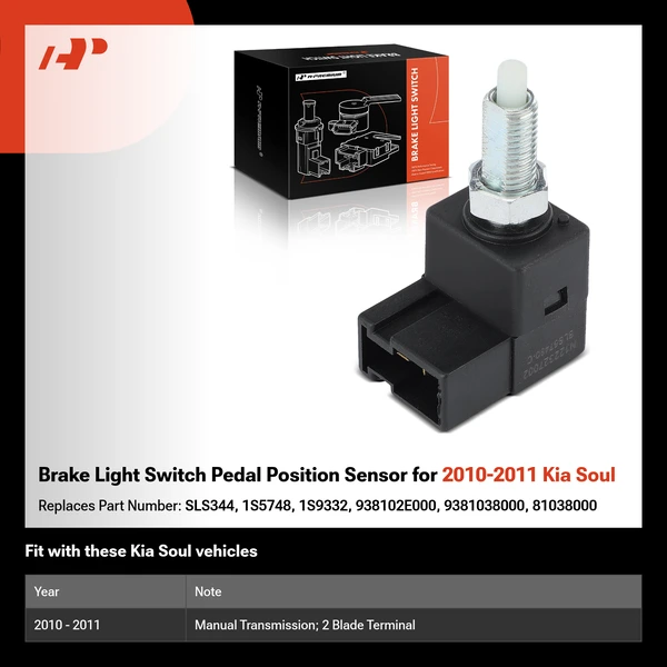 Brake Light Switch Pedal Position Sensor for 2010-2011 Kia Soul
