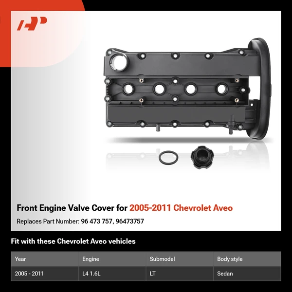 Front Engine Valve Cover for 2005-2011 Chevrolet Aveo