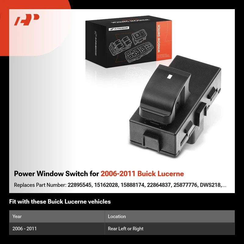 Power Window Switch for 2006-2011 Buick Lucerne