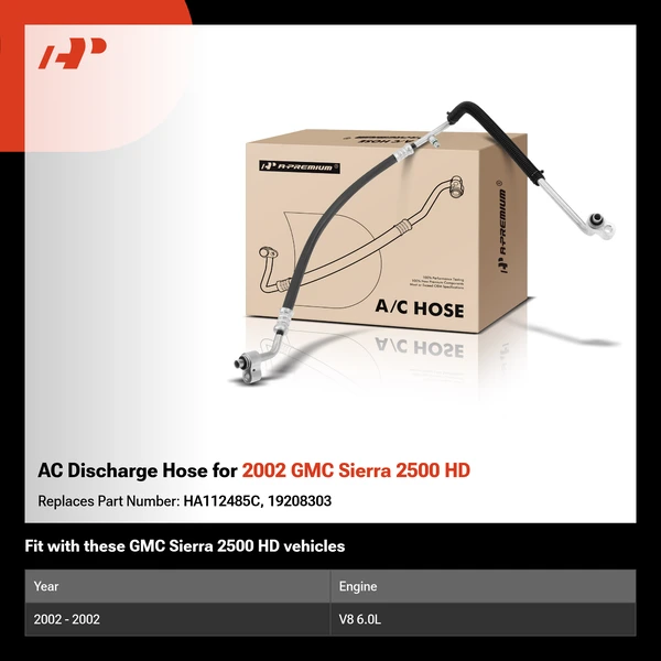 AC Discharge Hose for 2002 GMC Sierra 2500 HD