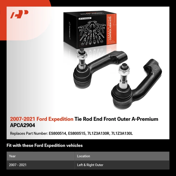 2007-2021 Ford Expedition Tie Rod End Front Outer A-Premium APCA2904