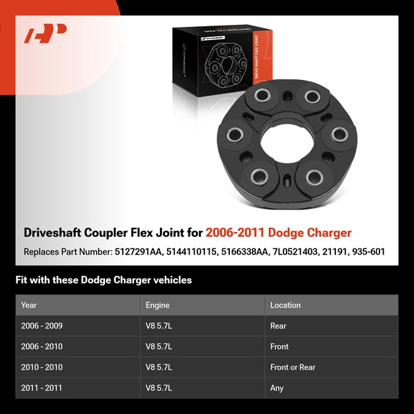 Driveshaft Coupler Flex Joint for 2006-2011 Dodge Charger