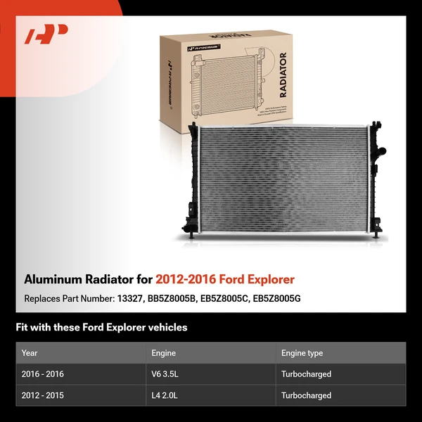 Aluminum Radiator for 2012-2016 Ford Explorer