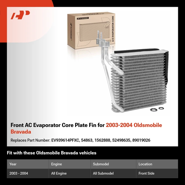 Front AC Evaporator Core Plate Fin for 2003-2004 Oldsmobile Bravada