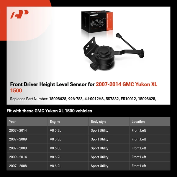 Front Driver Height Level Sensor for 2007-2014 GMC Yukon XL 1500