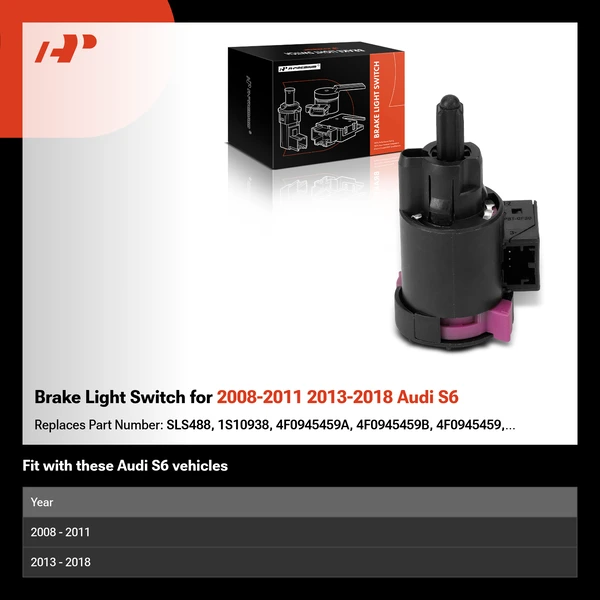 Brake Light Switch for 2008-2011 2013-2018 Audi S6