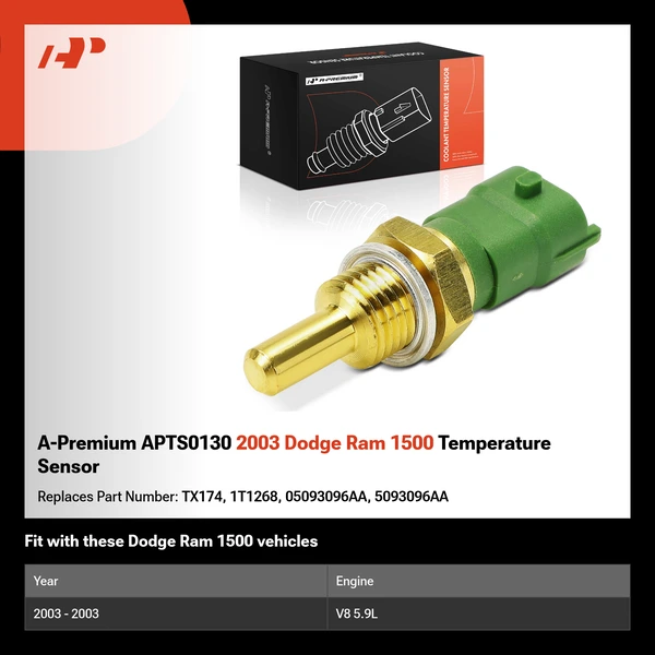 A-Premium APTS0130 2003 Dodge Ram 1500 Temperature Sensor