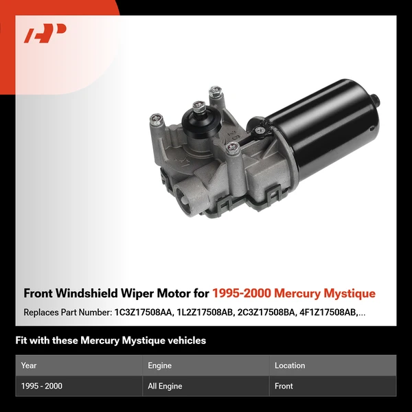 Front Windshield Wiper Motor for 1995-2000 Mercury Mystique