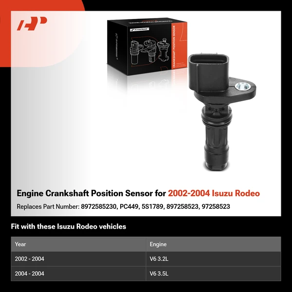 Engine Crankshaft Position Sensor for 2002-2004 Isuzu Rodeo