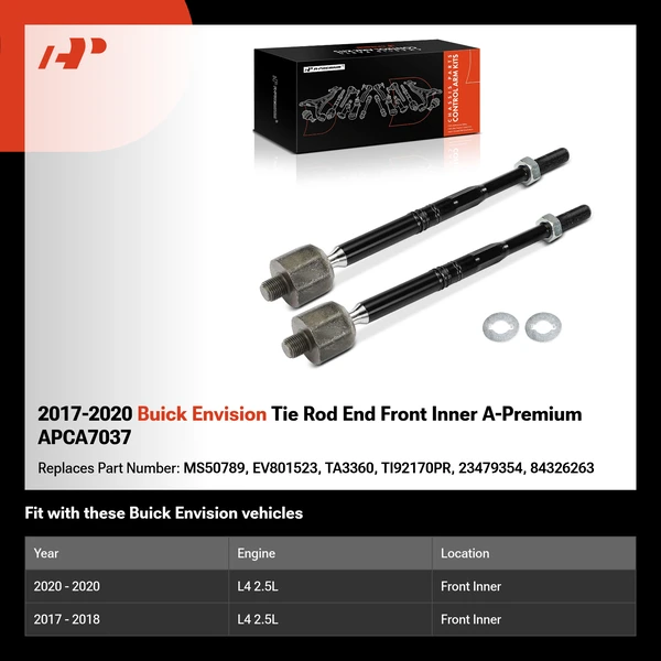 2017-2020 Buick Envision Tie Rod End Front Inner A-Premium APCA7037