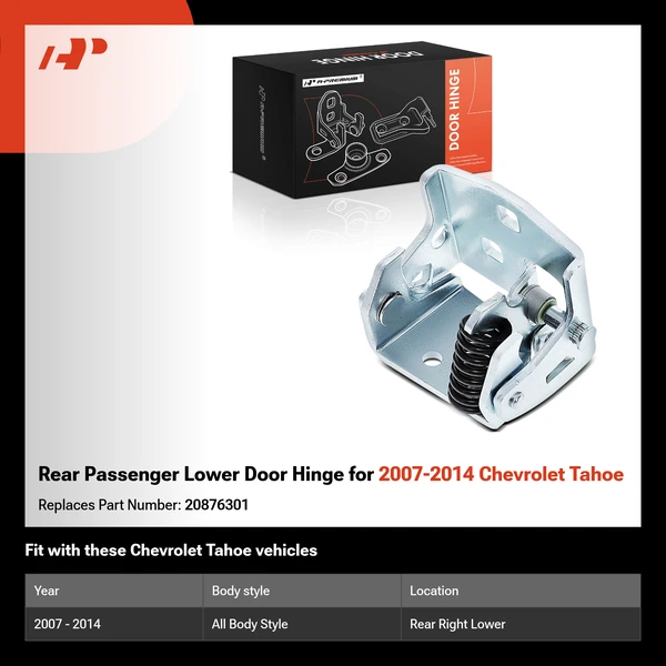 Rear Passenger Lower Door Hinge for 2007-2014 Chevrolet Tahoe