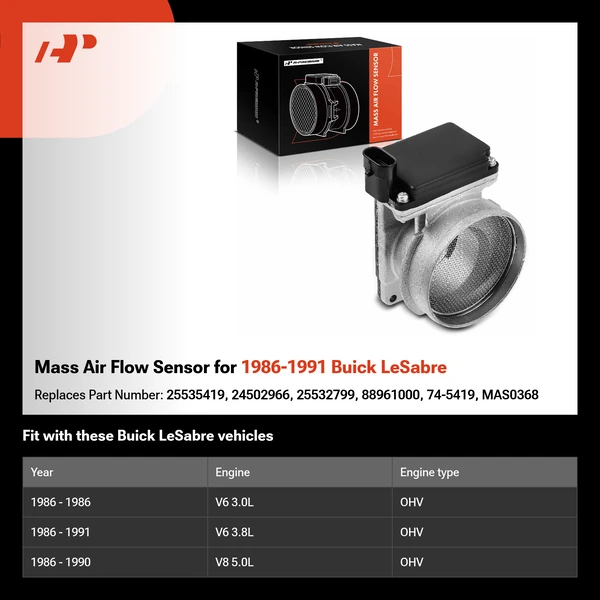 Mass Air Flow Sensor for 1986-1991 Buick LeSabre