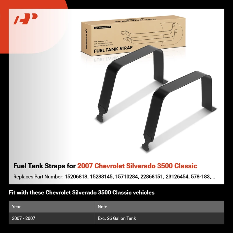 Fuel Tank Straps for 2007 Chevrolet Silverado 3500 Classic