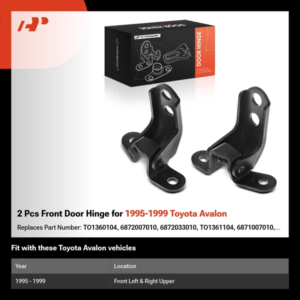 2 Pcs Front Door Hinge for 1995-1999 Toyota Avalon