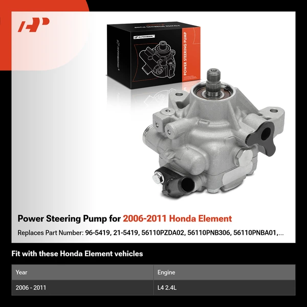 Power Steering Pump for 2006-2011 Honda Element