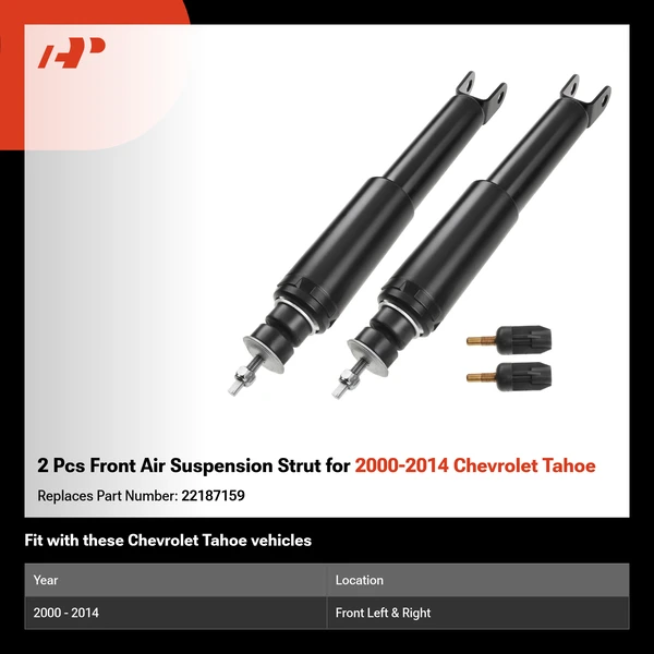 2 Pcs Front Air Suspension Strut for 2000-2014 Chevrolet Tahoe