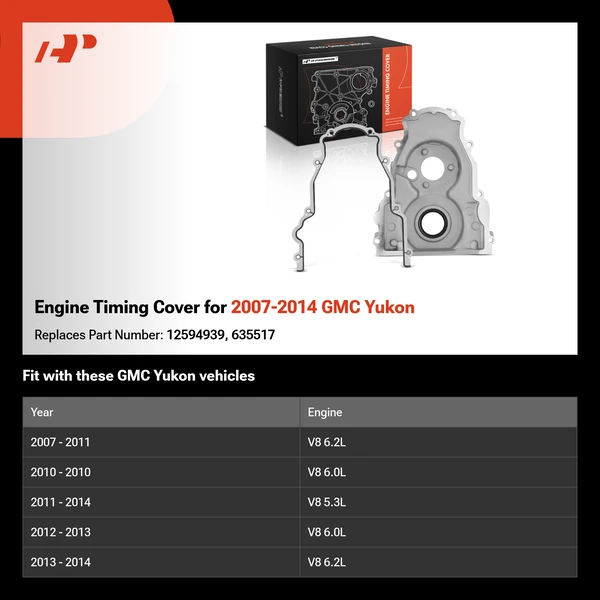 Engine Timing Cover for 2007-2014 GMC Yukon