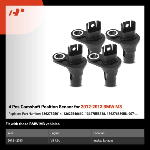 4 Pcs Camshaft Position Sensor for 2012-2013 BMW M3