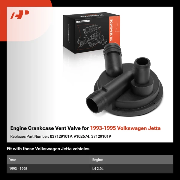 Engine Crankcase Vent Valve for 1993-1995 Volkswagen Jetta