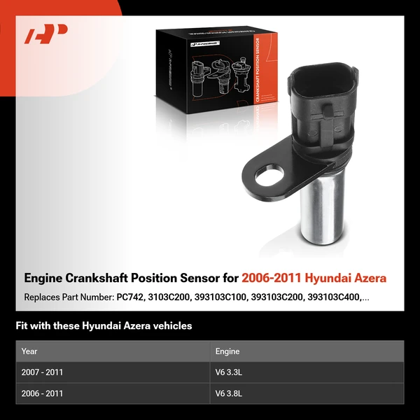 Engine Crankshaft Position Sensor for 2006-2011 Hyundai Azera