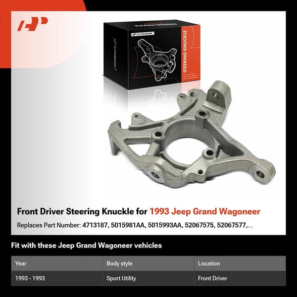 Front Driver Steering Knuckle for 1993 Jeep Grand Wagoneer