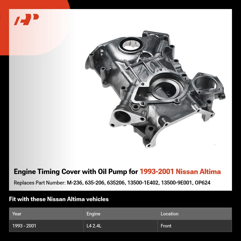 Engine Timing Cover with Oil Pump for 1993-2001 Nissan Altima