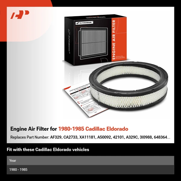 Engine Air Filter for 1980-1985 Cadillac Eldorado