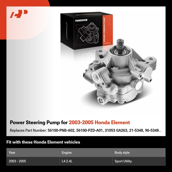 Power Steering Pump for 2003-2005 Honda Element