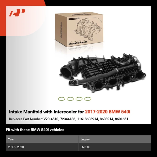 Intake Manifold with Intercooler for 2017-2020 BMW 540i