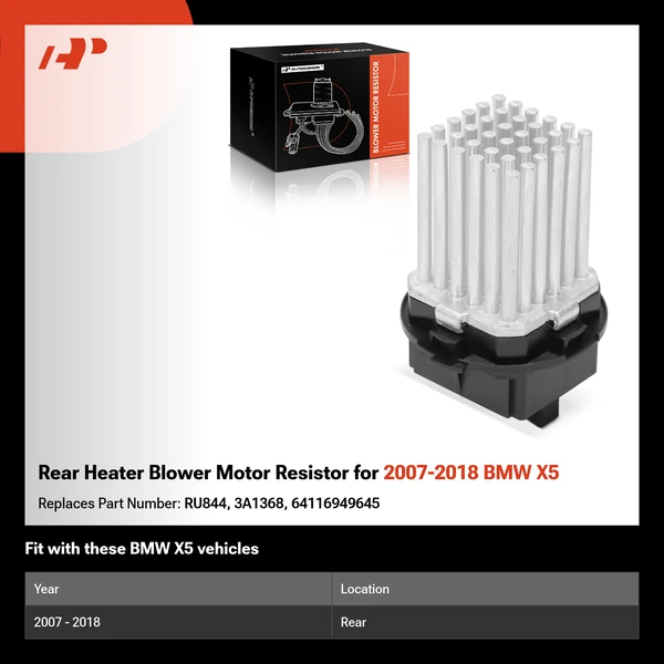Rear Heater Blower Motor Resistor for 2007-2018 BMW X5