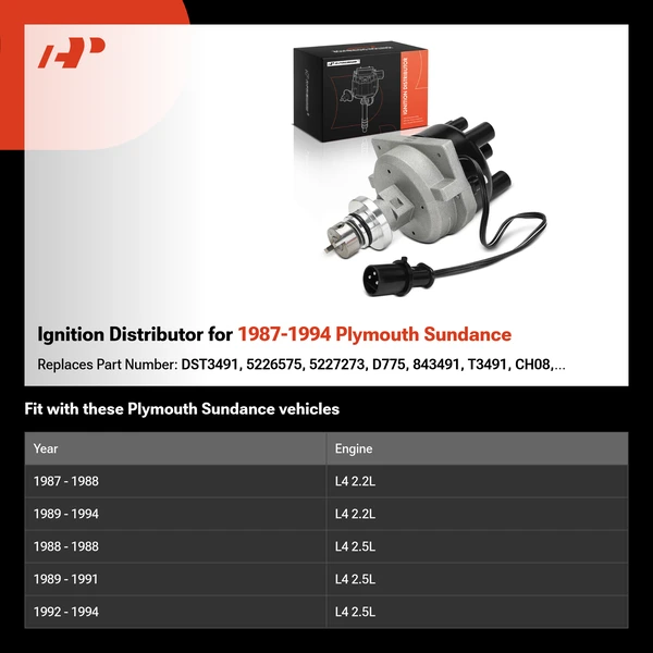 Ignition Distributor for 1987-1994 Plymouth Sundance
