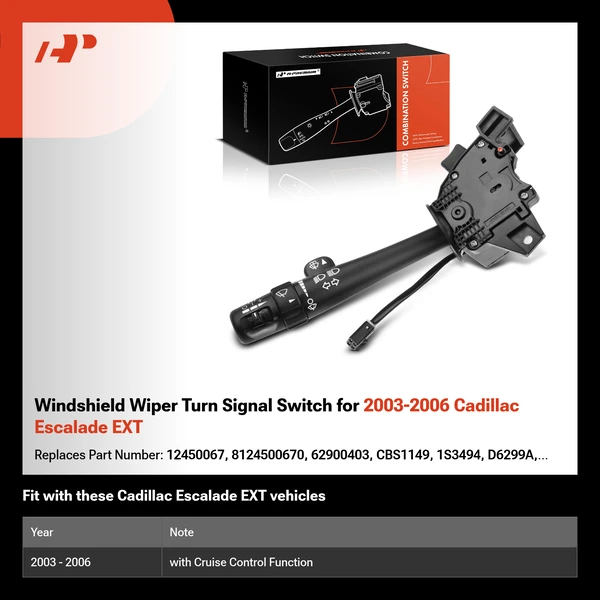 Windshield Wiper Turn Signal Switch for 2003-2006 Cadillac Escalade EXT