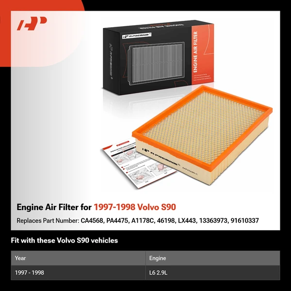 Engine Air Filter for 1997-1998 Volvo S90