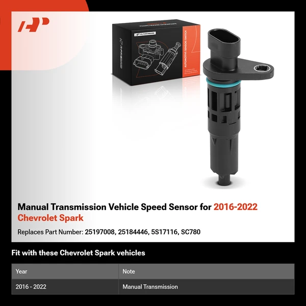 Manual Transmission Vehicle Speed Sensor for 2016-2022 Chevrolet Spark