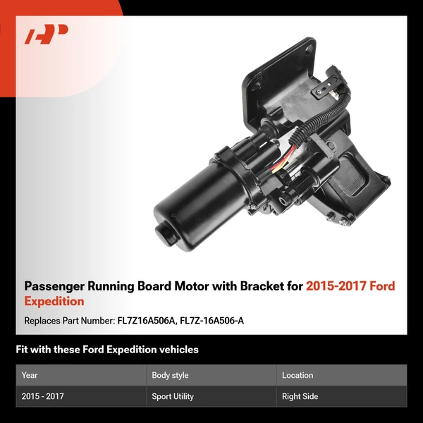Passenger Running Board Motor with Bracket for 2015-2017 Ford Expedition