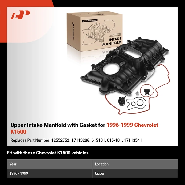 Upper Intake Manifold with Gasket for 1996-1999 Chevrolet K1500