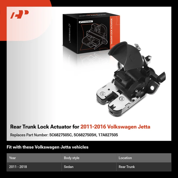 Rear Trunk Lock Actuator for 2011-2016 Volkswagen Jetta